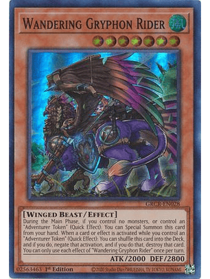 Wandering Gryphon Rider - GRCR-EN028 - Super Rare