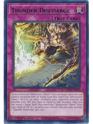 Thunder Discharge - GRCR-EN035 - Rare 