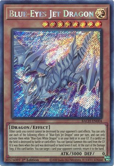 Blue-Eyes Jet Dragon - BACH-EN004 - Secret Rare 