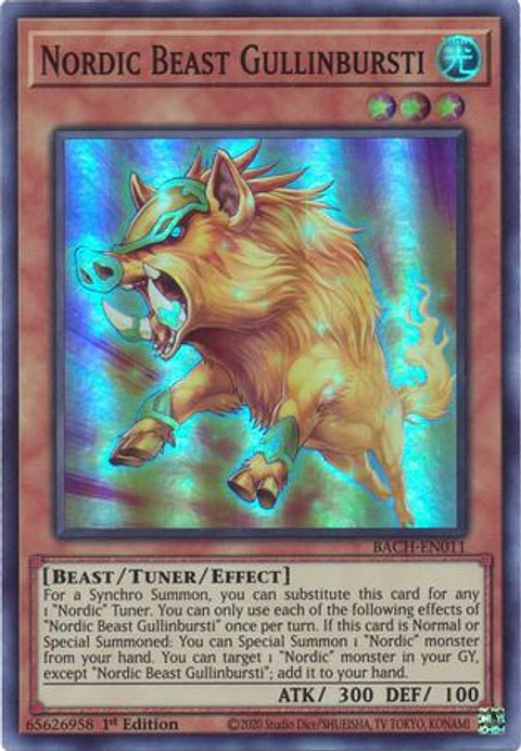 Nordic Beast Gullinbursti - BACH-EN011 - Super Rare