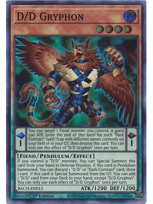 D/D Gryphon - BACH-EN013 - Super Rare 