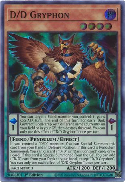 D/D Gryphon - BACH-EN013 - Super Rare 