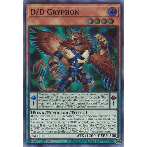 D/D Gryphon - BACH-EN013 - Super Rare 