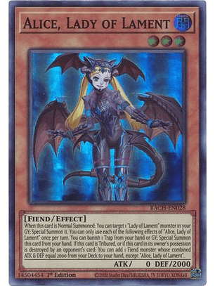 Alice, Lady of Lament - BACH-EN028 - Super Rare