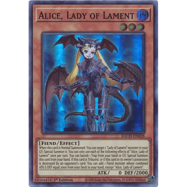 Alice, Lady of Lament - BACH-EN028 - Super Rare