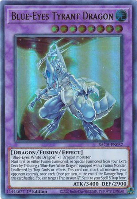 Blue-Eyes Tyrant Dragon - BACH-EN037 - Ultra Rare 