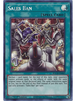 Sales Ban - BACH-EN063 - Secret Rare
