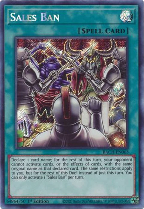 Sales Ban - BACH-EN063 - Secret Rare
