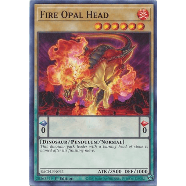 Fire Opal Head - BACH-EN092 - Common