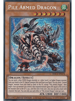 Pile Armed Dragon - HAC1-EN174 - Secret Rare