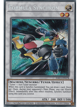 Formula Synchron - HAC1-EN178 - Secret Rare 