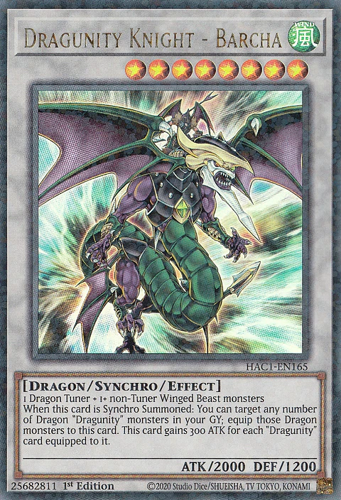 Dragunity Knight - Barcha - HAC1-EN165 - Duel Terminal Ultra Parallel Rare
