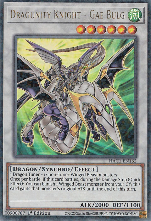 Dragunity Knight - Gae Bulg - HAC1-EN162 - Duel Terminal Ultra Parallel Rare