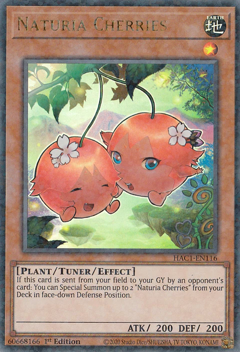 Naturia Cherries - HAC1-EN116 - Duel Terminal Ultra Parallel Rare