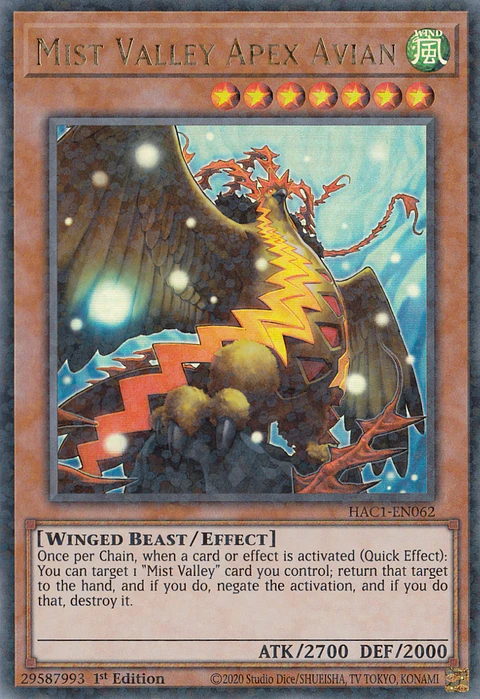 Mist Valley Apex Avian - HAC1-EN062 - Duel Terminal Ultra Parallel Rare