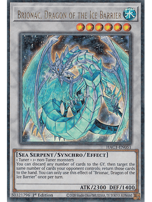 Brionac, Dragon of the Ice Barrier - HAC1-EN051 - Duel Terminal Ultra Parallel Rare