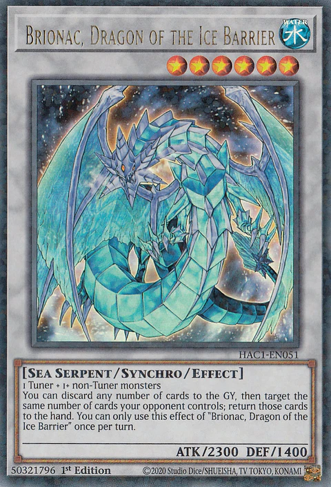 Brionac, Dragon of the Ice Barrier - HAC1-EN051 - Duel Terminal Ultra Parallel Rare