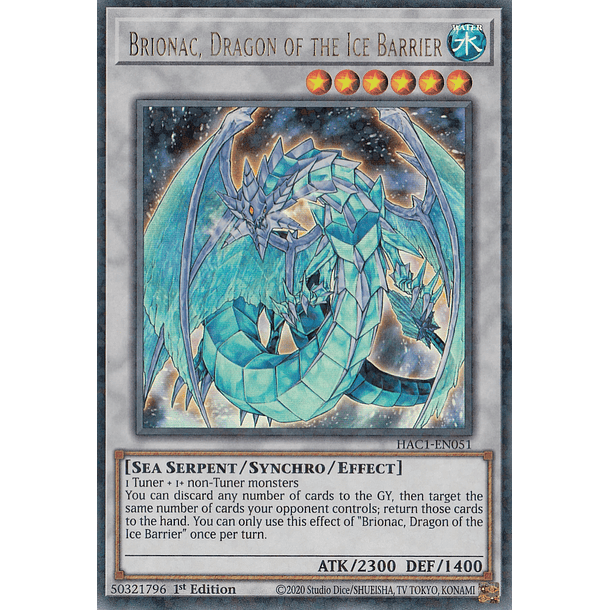 Brionac, Dragon of the Ice Barrier - HAC1-EN051 - Duel Terminal Ultra Parallel Rare