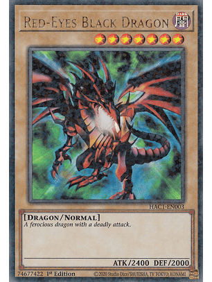 Red-Eyes Black Dragon - HAC1-EN003 - Duel Terminal Ultra Parallel Rare