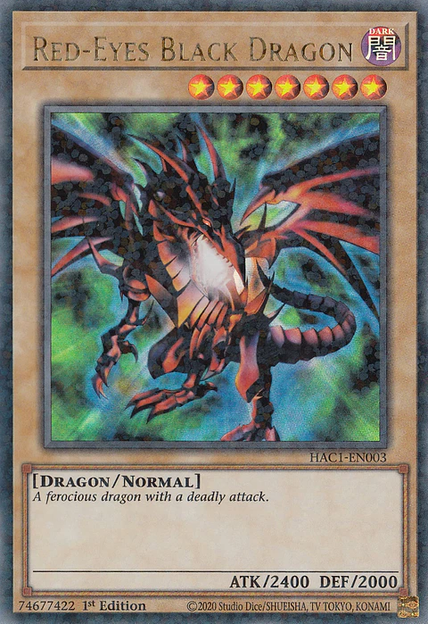 Red-Eyes Black Dragon - HAC1-EN003 - Duel Terminal Ultra Parallel Rare