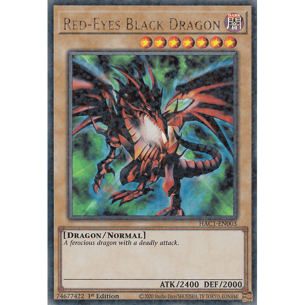 Red-Eyes Black Dragon - HAC1-EN003 - Duel Terminal Ultra Parallel Rare