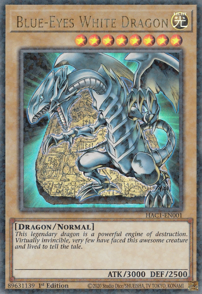 Blue-Eyes White Dragon - HAC1-EN001 - Duel Terminal Ultra Parallel Rare 1