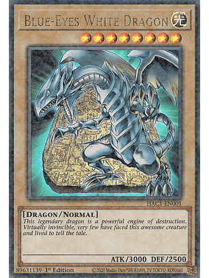 Blue-Eyes White Dragon - HAC1-EN001 - Duel Terminal Ultra Parallel Rare