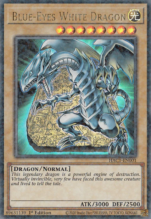 Blue-Eyes White Dragon - HAC1-EN001 - Duel Terminal Ultra Parallel Rare