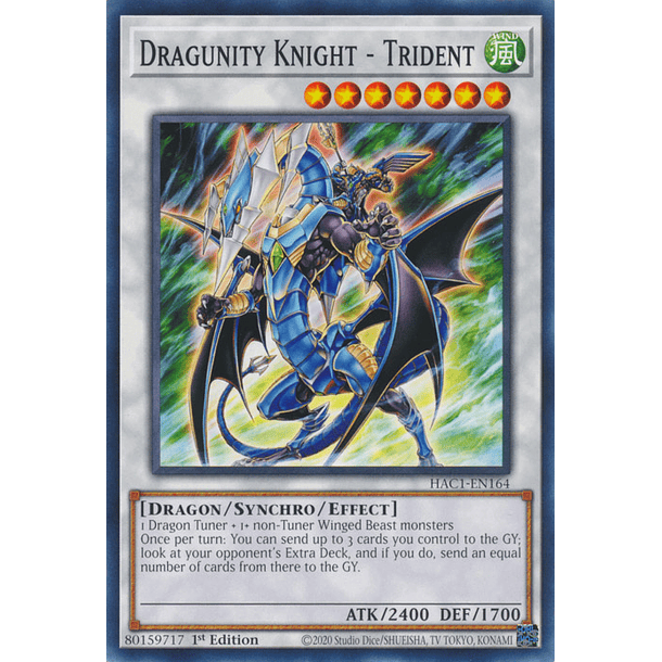 Dragunity Knight - Trident - HAC1-EN164 - Common 