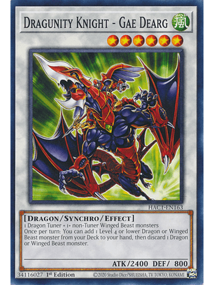 Dragunity Knight - Gae Dearg - HAC1-EN163 - Common 