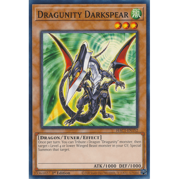Dragunity Darkspear - HAC1-EN152 - Common 