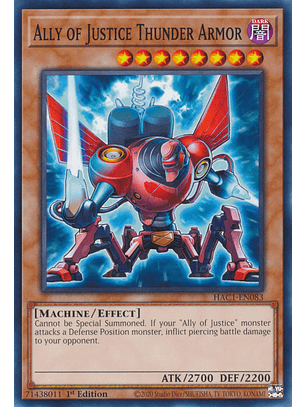 Ally of Justice Thunder Armor - HAC1-EN083 - Common 