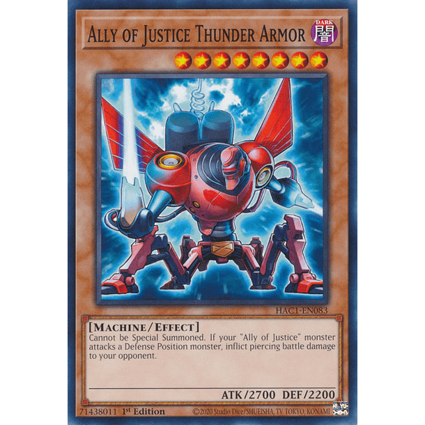 Ally of Justice Thunder Armor - HAC1-EN083 - Common 