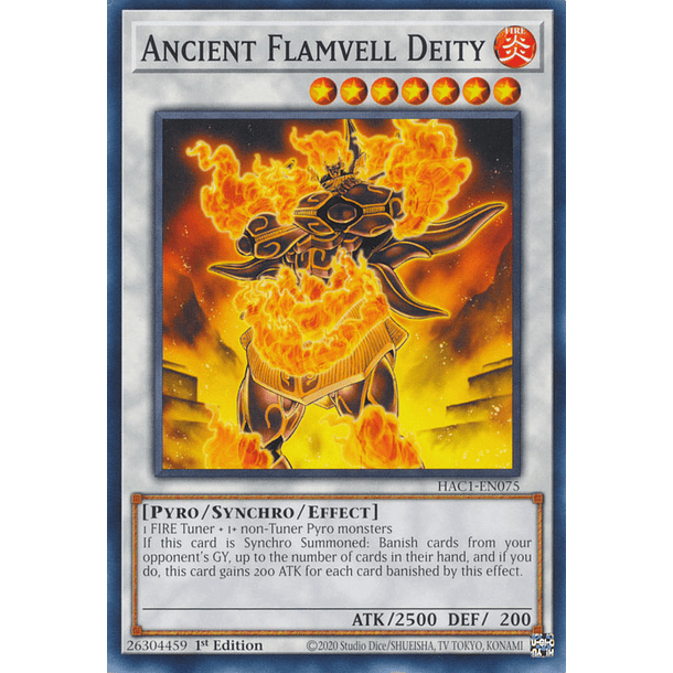 Ancient Flamvell Deity - HAC1-EN075 - Common 