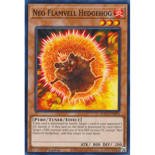 Neo Flamvell Hedgehog - HAC1-EN070 - Common 