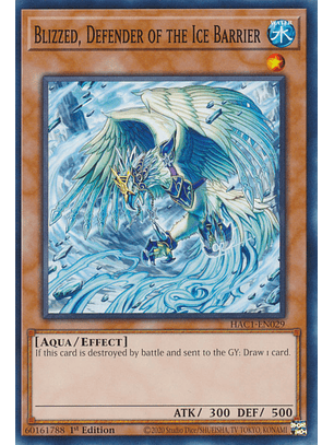 Blizzed, Defender of the Ice Barrier - HAC1-EN029 - Common 