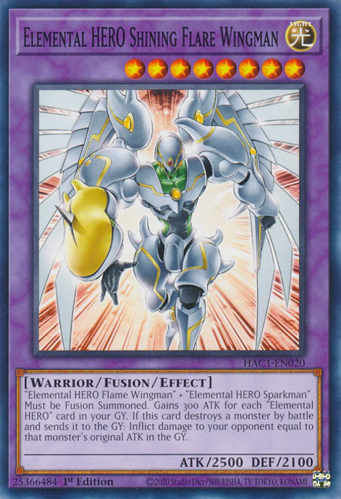 Elemental HERO Shining Flare Wingman - HAC1-EN020 - Common
