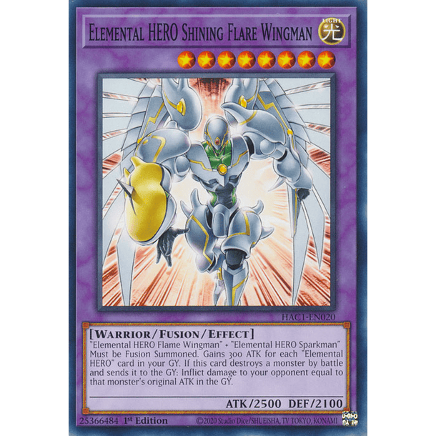 Elemental HERO Shining Flare Wingman - HAC1-EN020 - Common