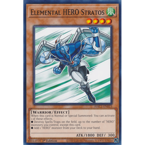 Elemental HERO Stratos - HAC1-EN015 - Common 