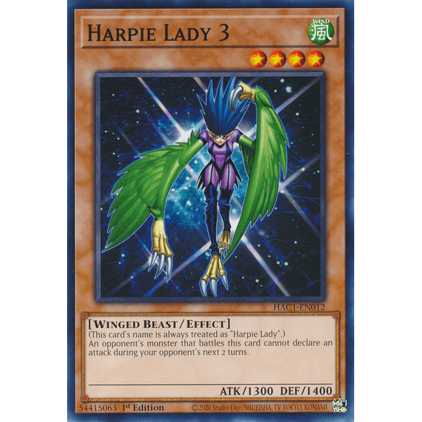 Harpie Lady 3 - HAC1-EN012 - Common 