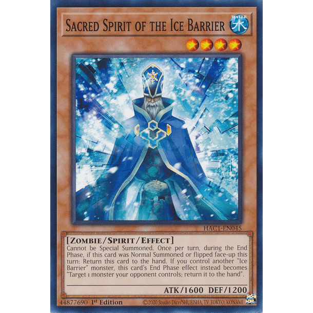 Sacred Spirit of the Ice Barrier - HAC1-EN045 - Common 