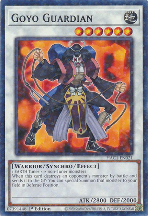 Goyo Guardian - HAC1-EN021 - Duel Terminal Normal Parallel Rare