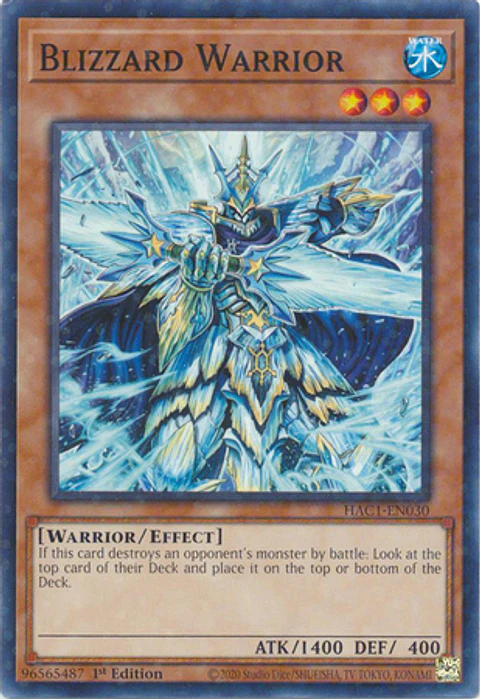 Blizzard Warrior - HAC1-EN030 - Duel Terminal Normal Parallel Rare