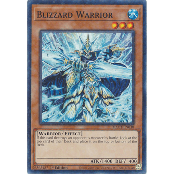 Blizzard Warrior - HAC1-EN030 - Duel Terminal Normal Parallel Rare