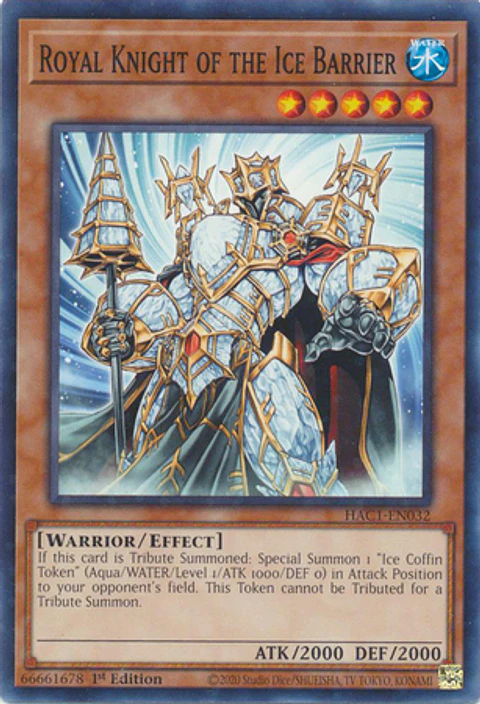 Royal Knight of the Ice Barrier - HAC1-EN032 - Duel Terminal Normal Parallel Rare