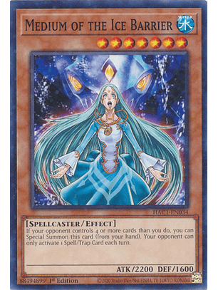 Medium of the Ice Barrier - HAC1-EN034 - Duel Terminal Normal Parallel Rare