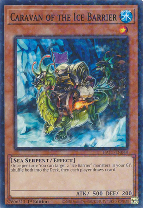 Caravan of the Ice Barrier - HAC1-EN040 - Duel Terminal Normal Parallel Rare