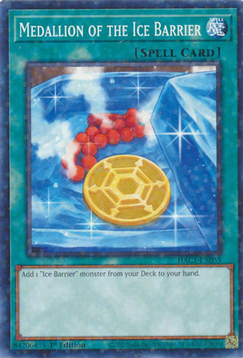 Medallion of the Ice Barrier - HAC1-EN055 - Duel Terminal Normal Parallel Rare