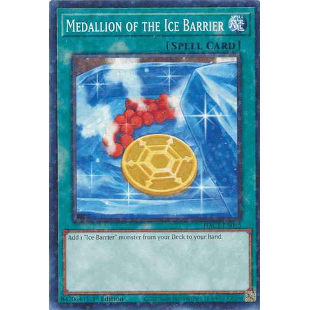 Medallion of the Ice Barrier - HAC1-EN055 - Duel Terminal Normal Parallel Rare