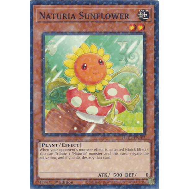 Naturia Sunflower - HAC1-EN102 - Duel Terminal Normal Parallel Rare